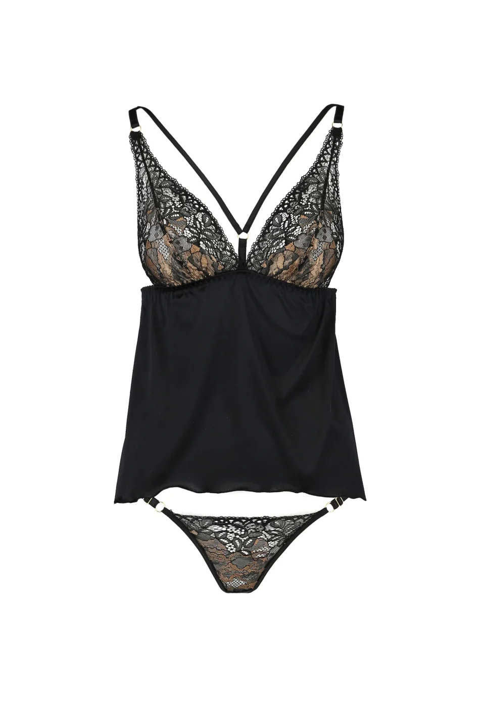 CASMIR LINGERIE - Neglijeu senzual, negru, S/M
