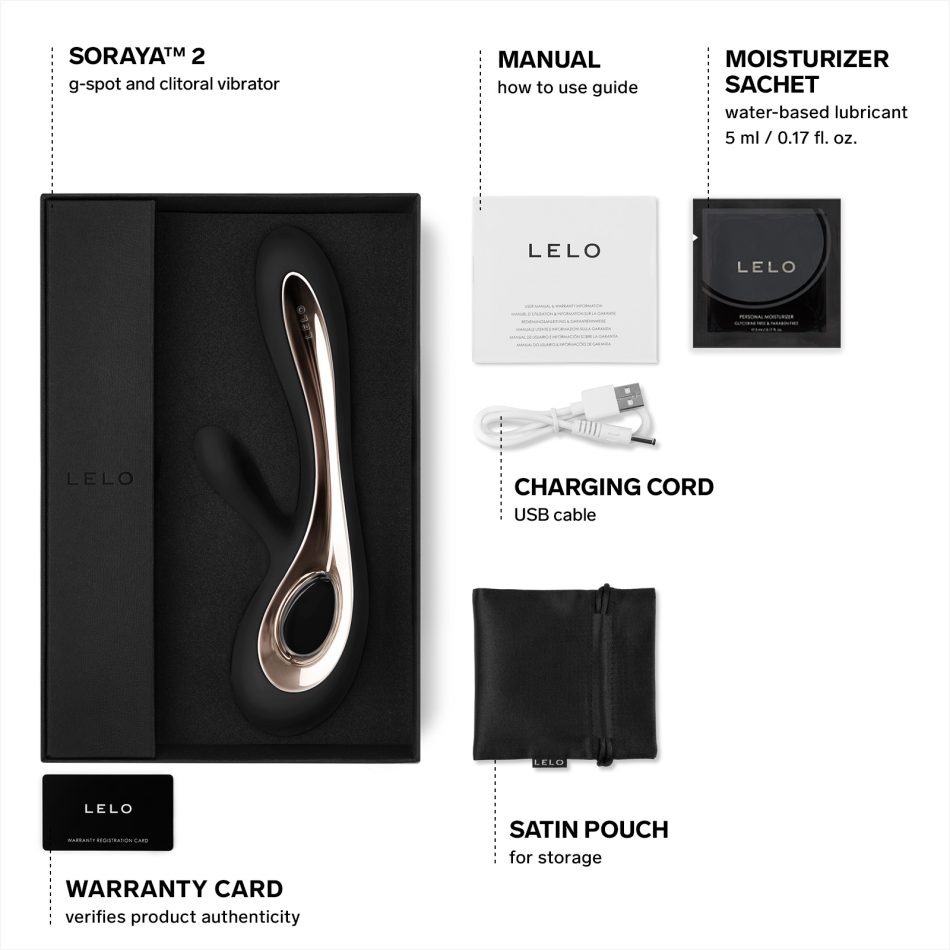 LELO - SORAYA 2 vibrator iepure, negru