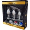 ALIVE - Kit format din 3 dopuri metalice pentru plăcere anală