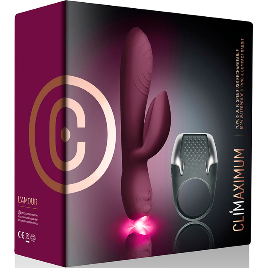 CLIMAXIMUM - Kit vibrator iepure Lamour + inel de penis