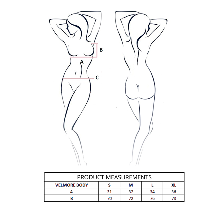 PASSION - Body Velmore, Negru,L/XL