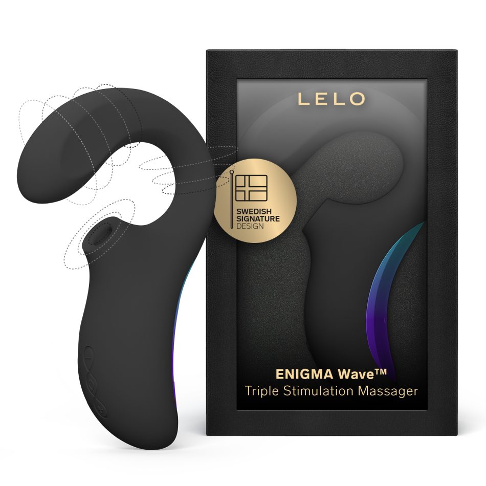 LELO ENIGMA Wave – Vibrator Triplu pentru Punctul G și Stimulare Clitoridiană, Negru