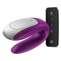 Satisfyer Double Fun Partner – Vibrator pentru Cupluri Mov cu Vibrații Duble