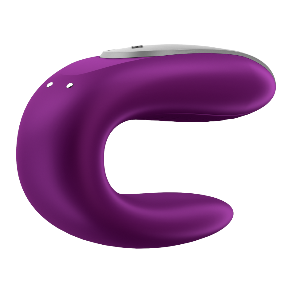 Satisfyer Double Fun Partner – Vibrator pentru Cupluri Mov cu Vibrații Duble