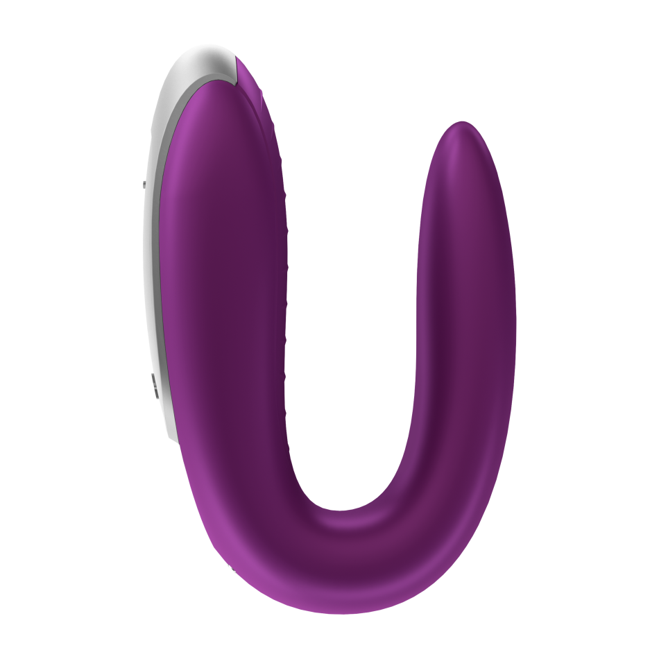 Satisfyer Double Fun Partner – Vibrator pentru Cupluri Mov cu Vibrații Duble
