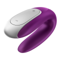 Satisfyer Double Fun Partner – Vibrator pentru Cupluri Mov cu Vibrații Duble