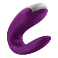 Satisfyer Double Fun Partner – Vibrator pentru Cupluri Mov cu Vibrații Duble