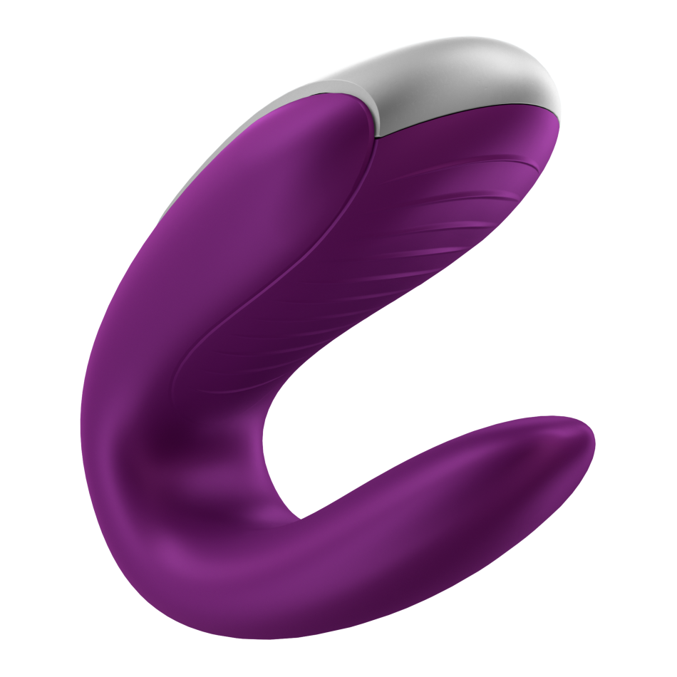 Satisfyer Double Fun Partner – Vibrator pentru Cupluri Mov cu Vibrații Duble