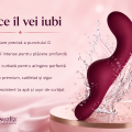 Vibrator pentru punctul G Rocks-Off Ruby Glow Blush Red