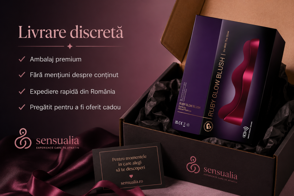 Vibrator pentru punctul G Rocks-Off Ruby Glow Blush Red