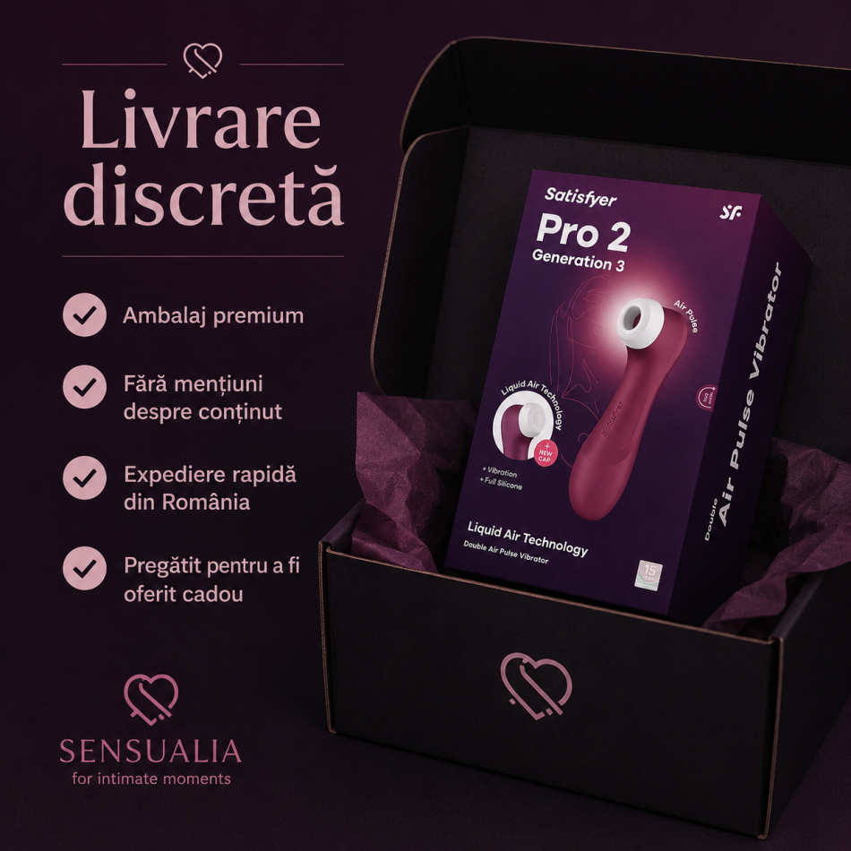 Stimulator Clitoridian Satisfyer Pro 2 Generation 3 Liquid Air Technology, Wine Red (Roșu Bordeaux)