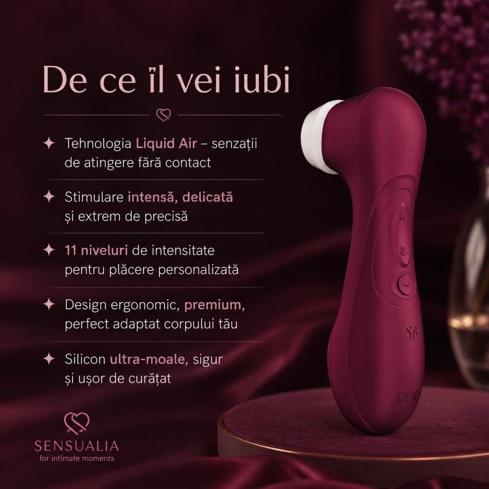 Stimulator Clitoridian Satisfyer Pro 2 Generation 3 Liquid Air Technology, Wine Red (Roșu Bordeaux)