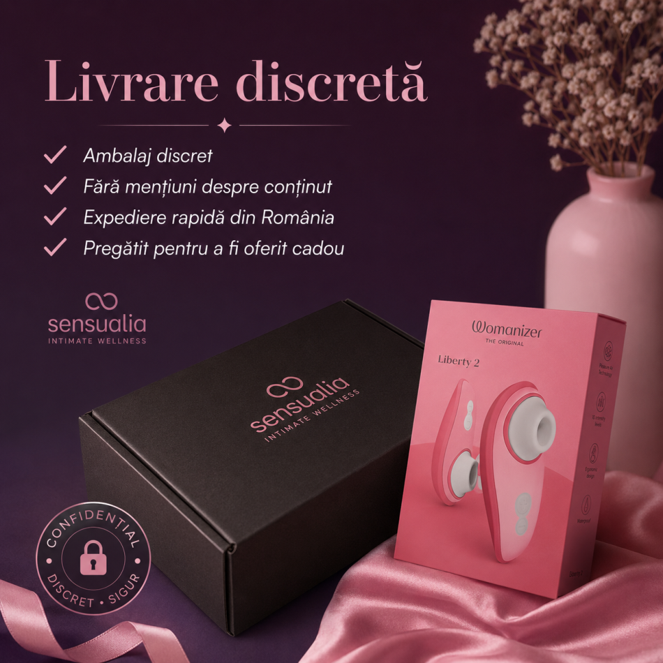 WOMANIZER LIBERTY 2 – Stimulator premium pentru clitoris cu tehnologie Pleasure Air™, roz