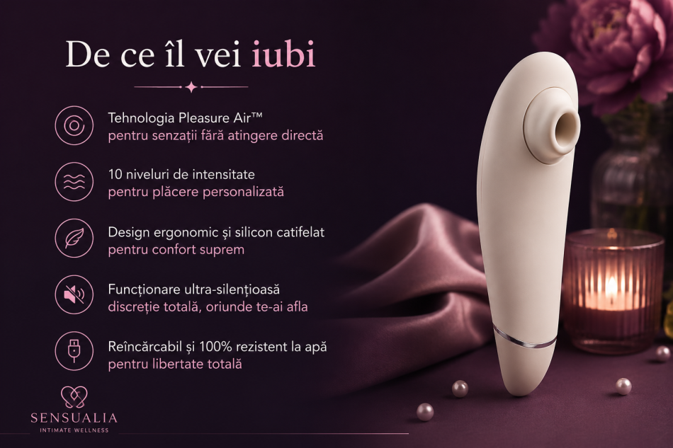 WOMANIZER – Stimulator clitoridian Premium 2, gri cald