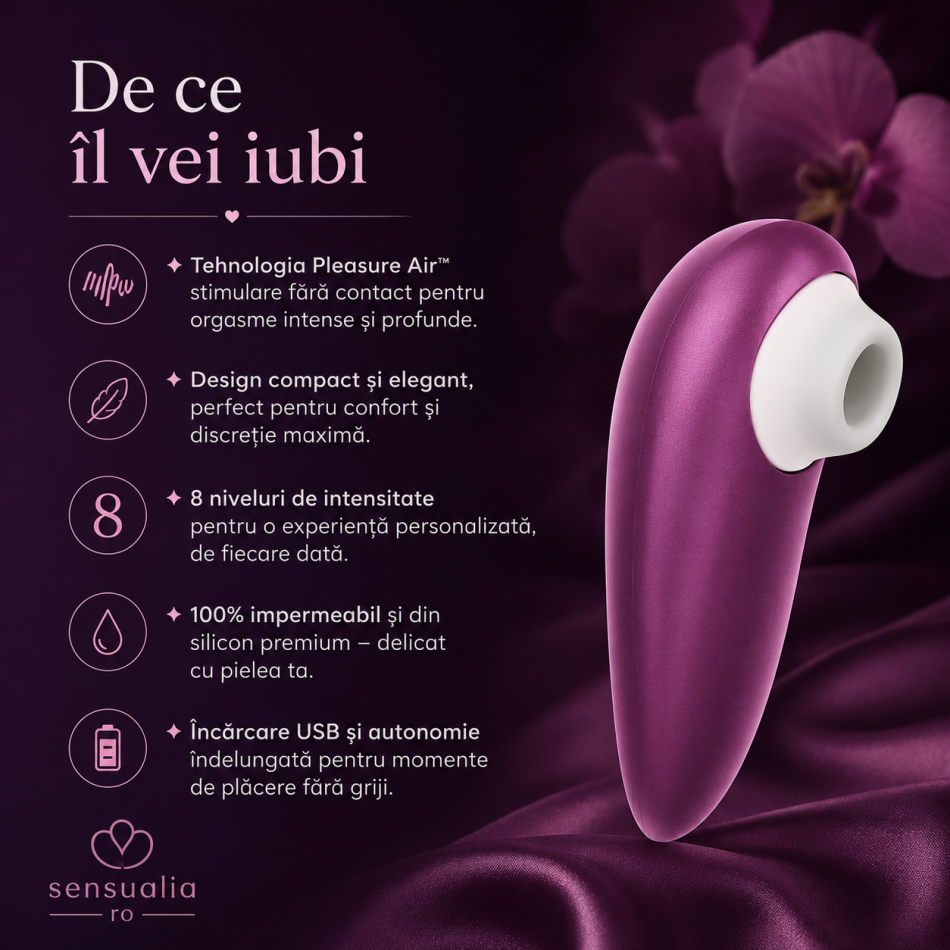 Womanizer Starlet 3 Violet – Stimulator Clitoridian Premium cu Tehnologie Pleasure Air