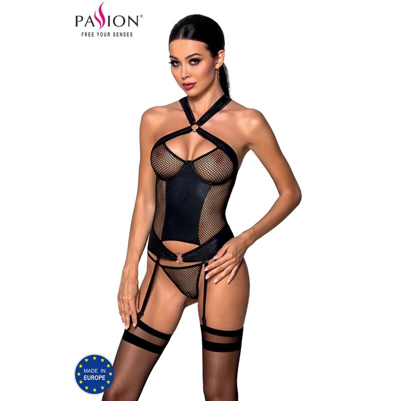 PASSION - Corset Amanda din piele ecologică S/M
