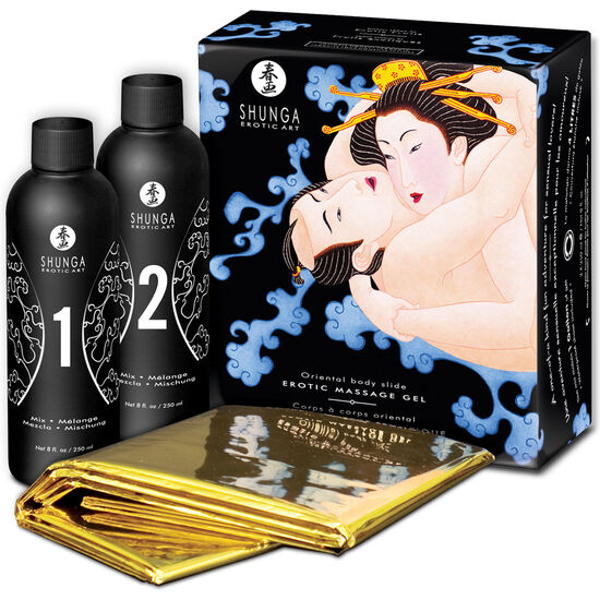 SHUNGA – gel erotic de masaj corporal tip body-to-body, cu fructe exotice, în stil oriental