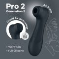 Stimulator clitoridian Satisfyer Pro 2 Generation 3 Liquid Air, negru