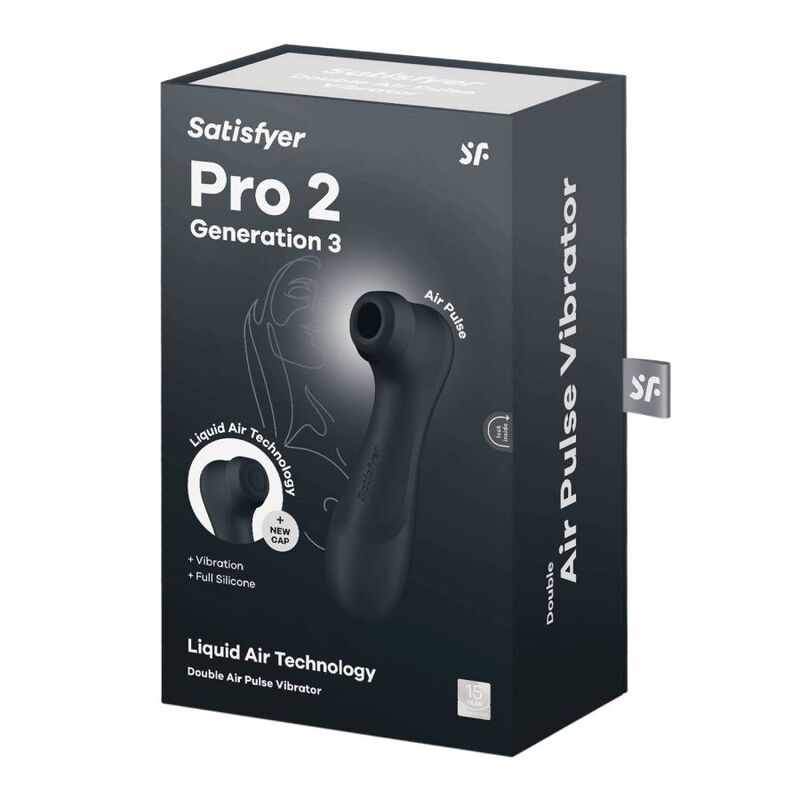 Stimulator clitoridian Satisfyer Pro 2 Generation 3 Liquid Air, negru