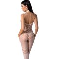 Bodystocking erotic Passion BS100, alb, mărime universală (One Size)