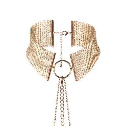 BIJOUX - DÉSIR MÉTALLIQUE  Colier auriu cu finisaj metalic