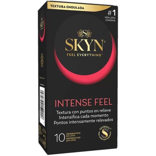 Prezervative SKYN Intense Feel Texturate cu Design Ondulat – Senzații Intensificate, Fără Latex, 10 Bucăți Prezervative SKYN Intense Feel Texturate cu Design Ondulat – Senzații Intensificate, Fără Latex, 10 Bucăți