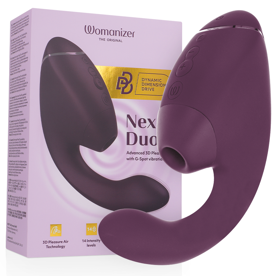 WOMANIZER – DUO NEXT, stimulator dual clitoridian și G-spot, mov închis