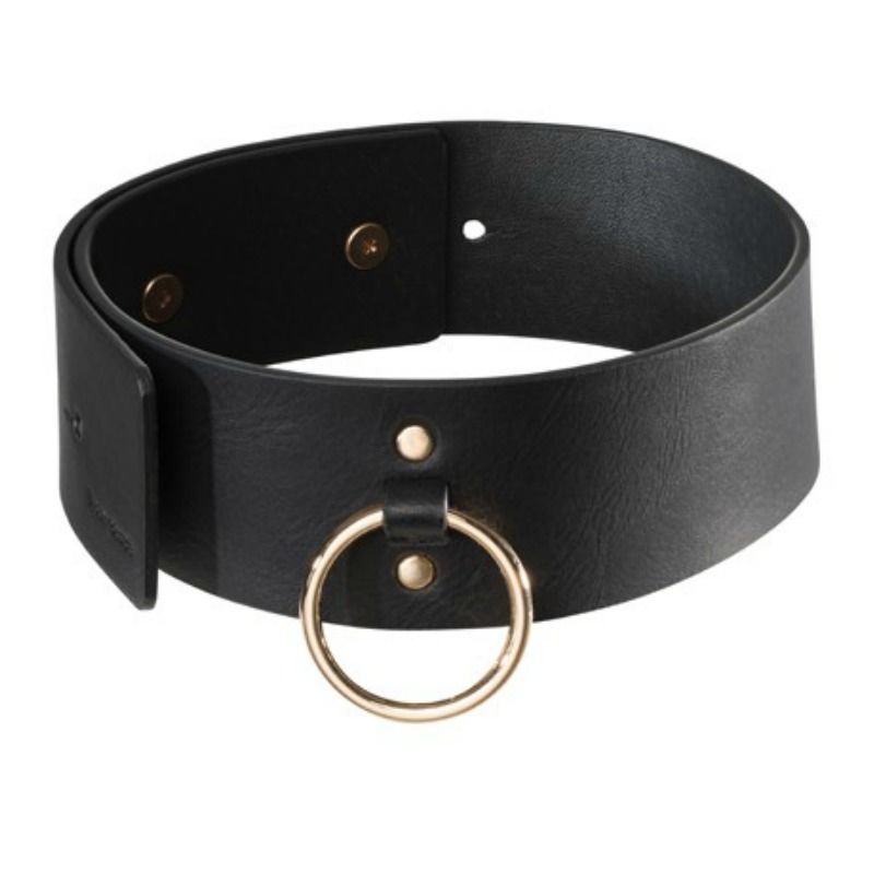 Colier BDSM Elegant cu Curea Maze Negru – Bijoux Indiscrets