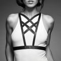 Ham decorativ pentru corp Bijoux Indiscrets MAZE Crossed Harness, negru