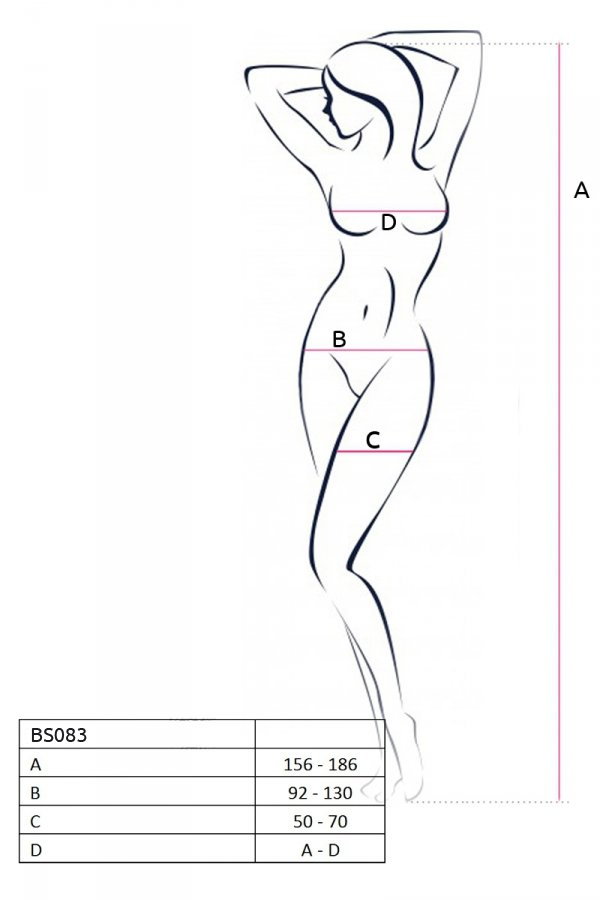 Body Plasă Negru Passion BS083 – Teddy Seducător One Size