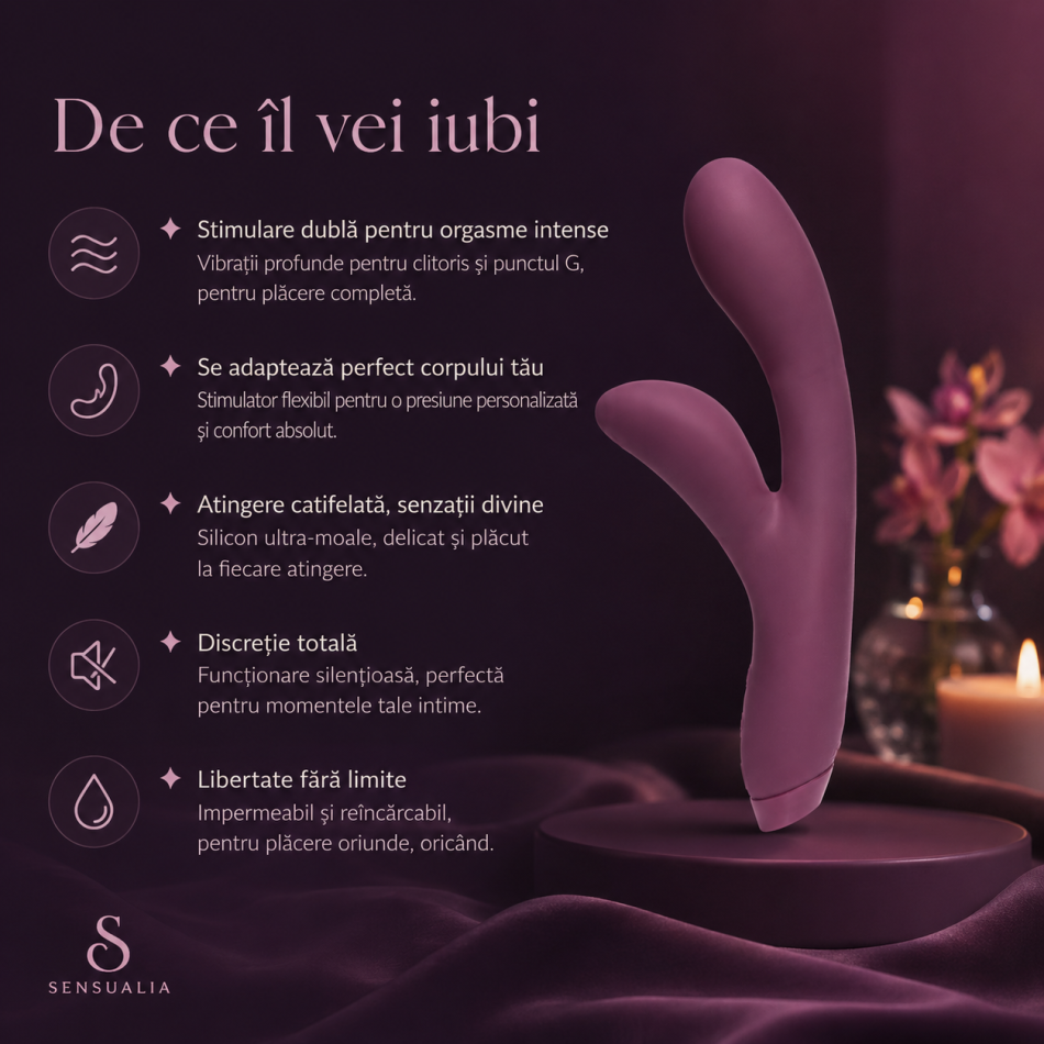Je Joue Hera Rabbit Purple – Vibrator Rabbit Premium Mov pentru Stimulare Dublă