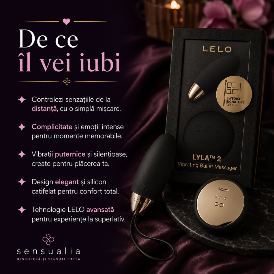 LELO LYLA 2 Insignia Design Edition Black – Ou Vibrator Premium cu Telecomandă