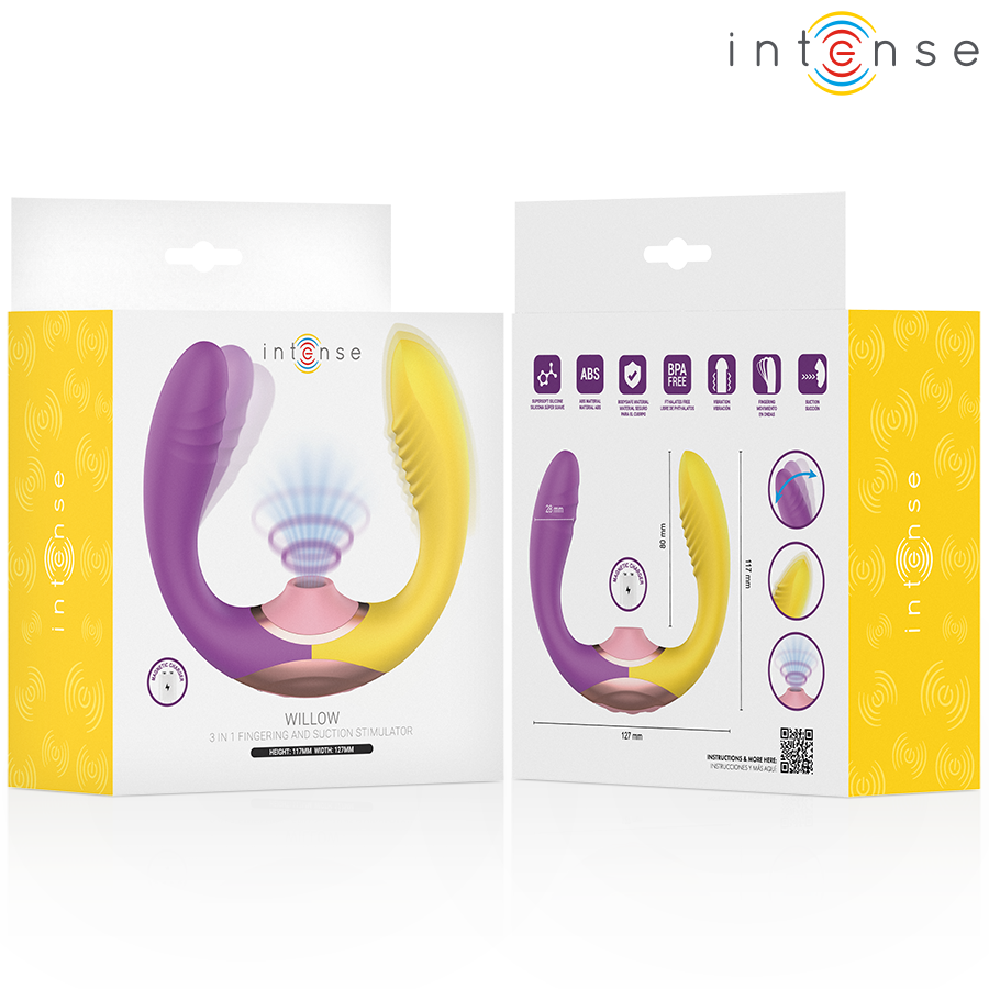 Stimulator Clitoridian Premium cu Sucțiune și Vibrații 3 în 1 INTENSE Willow