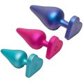ROMP Luster – Set Premium de Pluguri Anale pentru Antrenament S/M/L cu Bază în Formă de Inimă