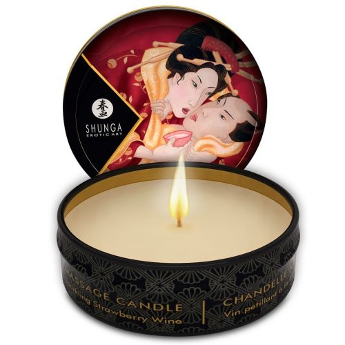 SHUNGA – Lumânare de Masaj Mini Caress cu Căpșuni și Cava, 30 ml SHUNGA – Lumânare de Masaj Mini Caress cu Căpșuni și Cava, 30 ml