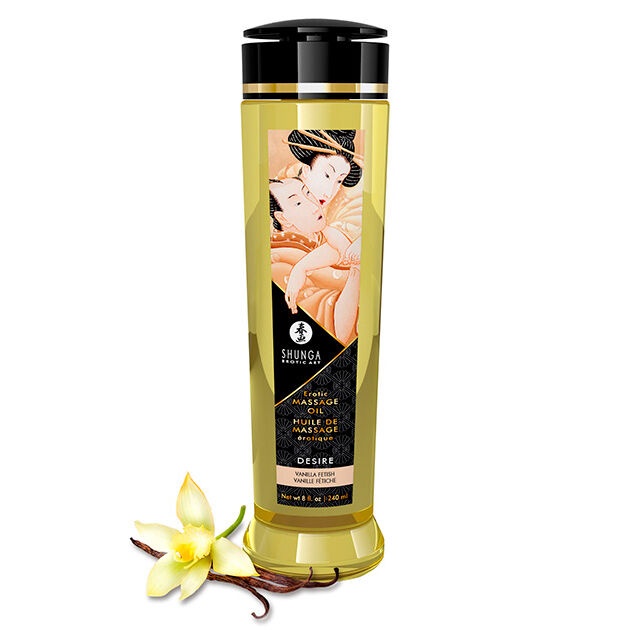 Ulei de Masaj Erotic SHUNGA Desire 240 ml – Aromă Senzuală pentru Cupluri