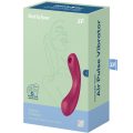 Satisfyer Curve Trinity 1 – Stimulator Clitoridian Air Pulse cu Vibrații, Roșu