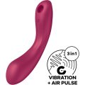 Satisfyer Curve Trinity 1 – Stimulator Clitoridian Air Pulse cu Vibrații, Roșu