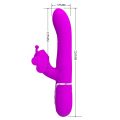 Pretty Love Butterfly Fuchsia – Vibrator Rabbit 4 în 1 pentru Stimulare Multiplă