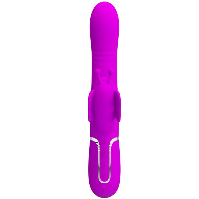 Pretty Love Butterfly Fuchsia – Vibrator Rabbit 4 în 1 pentru Stimulare Multiplă
