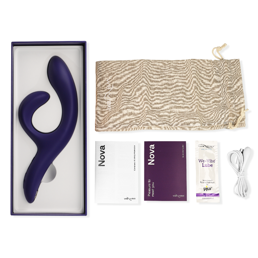 We-Vibe Nova 3 – Vibrator Rabbit pentru Stimulare Duală, Midnight Blue